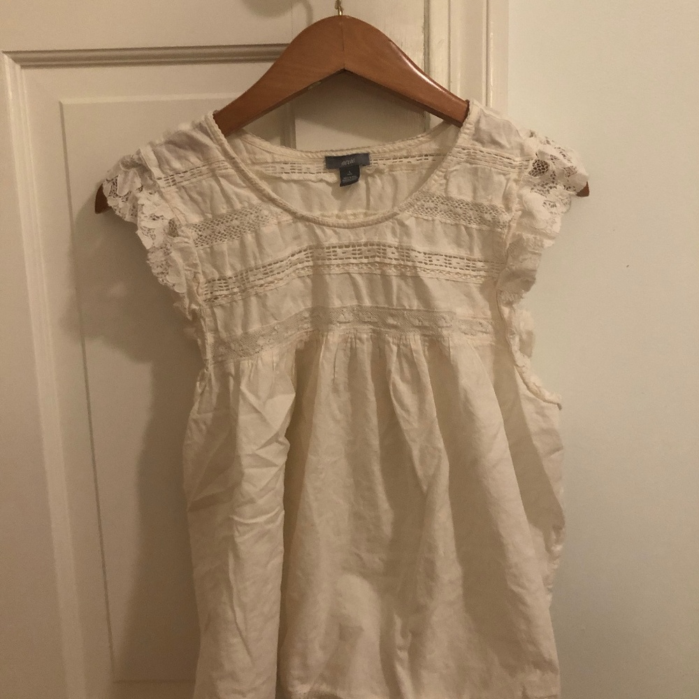 aerie white flowy tank